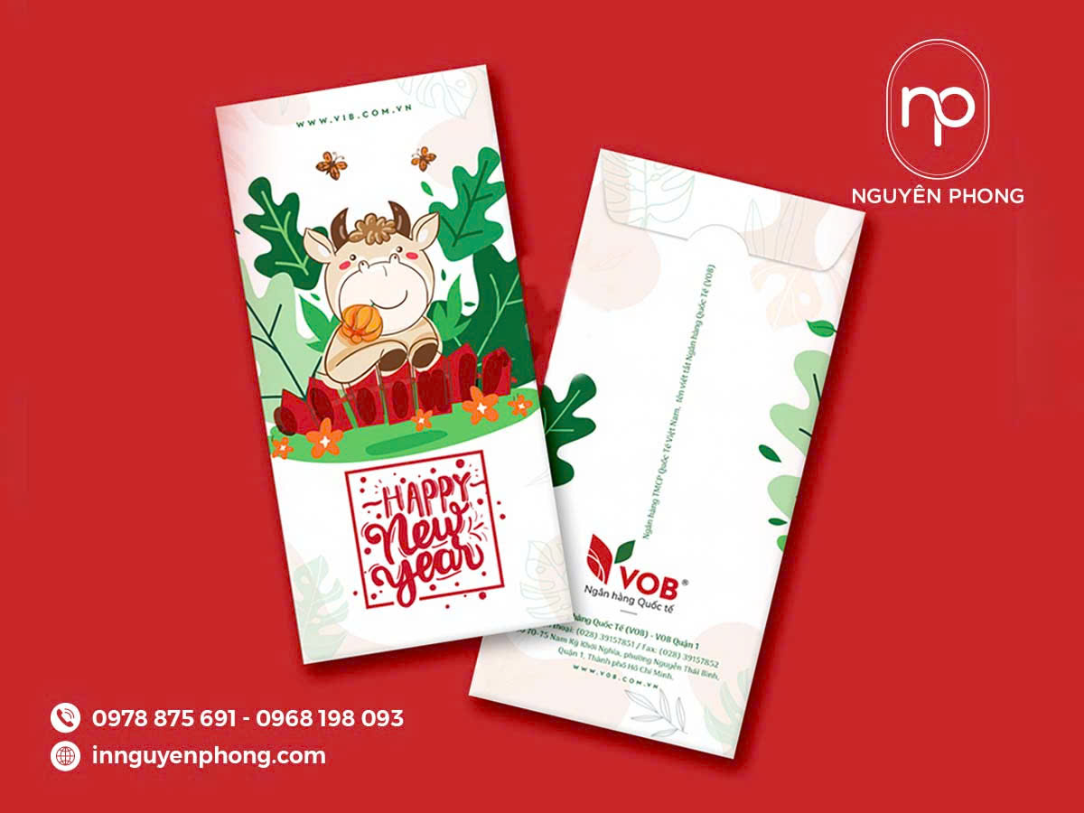 Bao lì xì hình con trâu ngộ nghĩnh